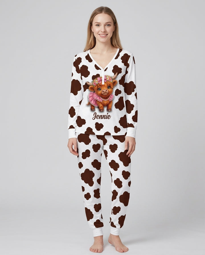 Cozy Moo Dreams Bamboo Women Pajama Set