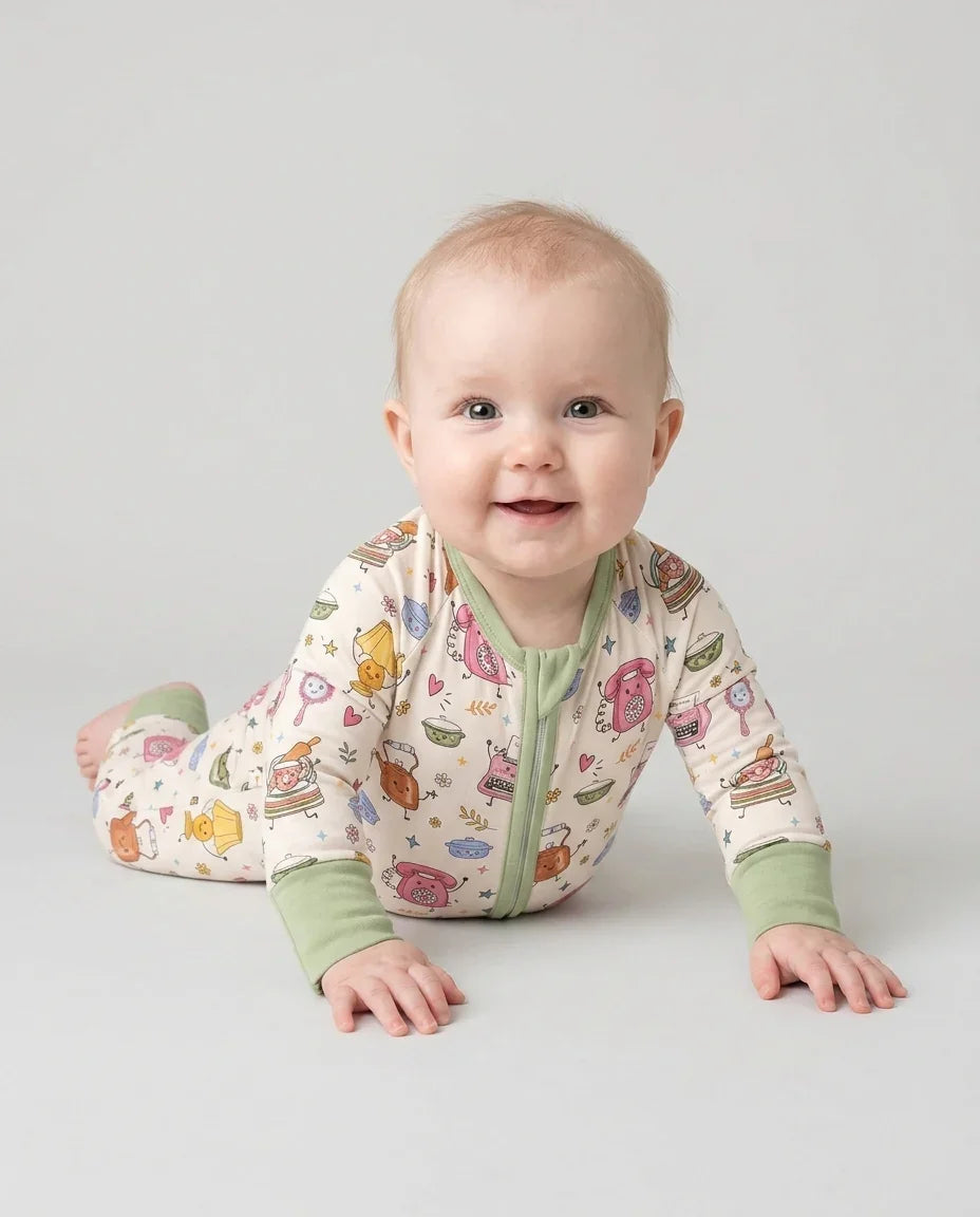Gerippte Babykleidung mit individuellem Foto - Weich &amp; Skizzenhaft