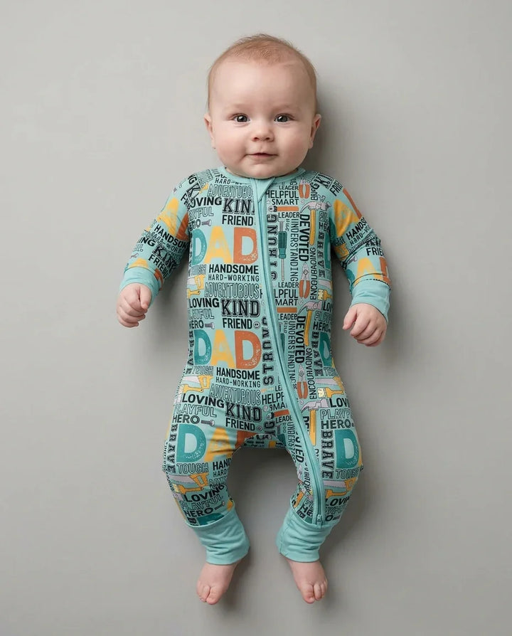 Dad Word Collage Bamboo Convertible Zippy