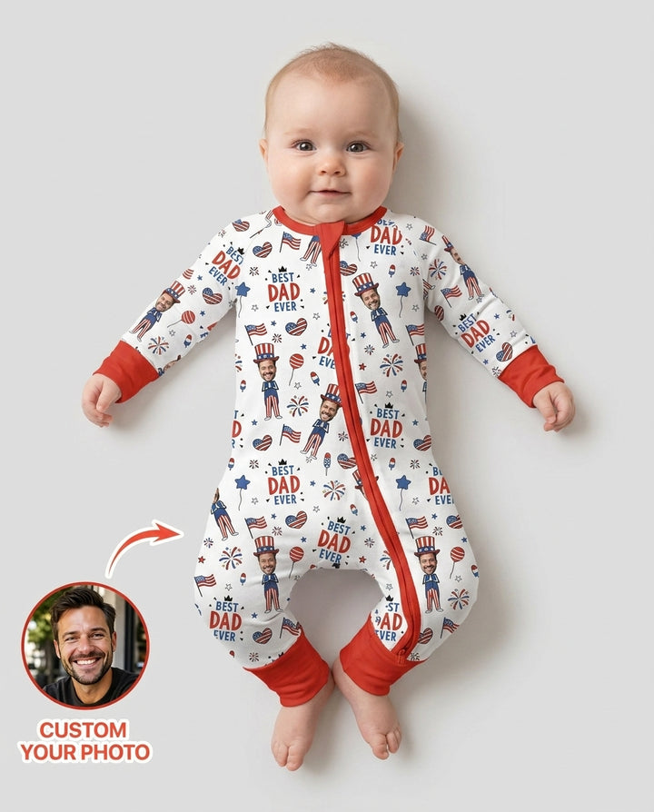 Custom Photo Best Patriotic Family Ever Bamboo Convertible Zippy