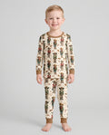 Western Christmas Cowboy Nutcracker Bamboo Two Piece Long Sleeve Pajama Set