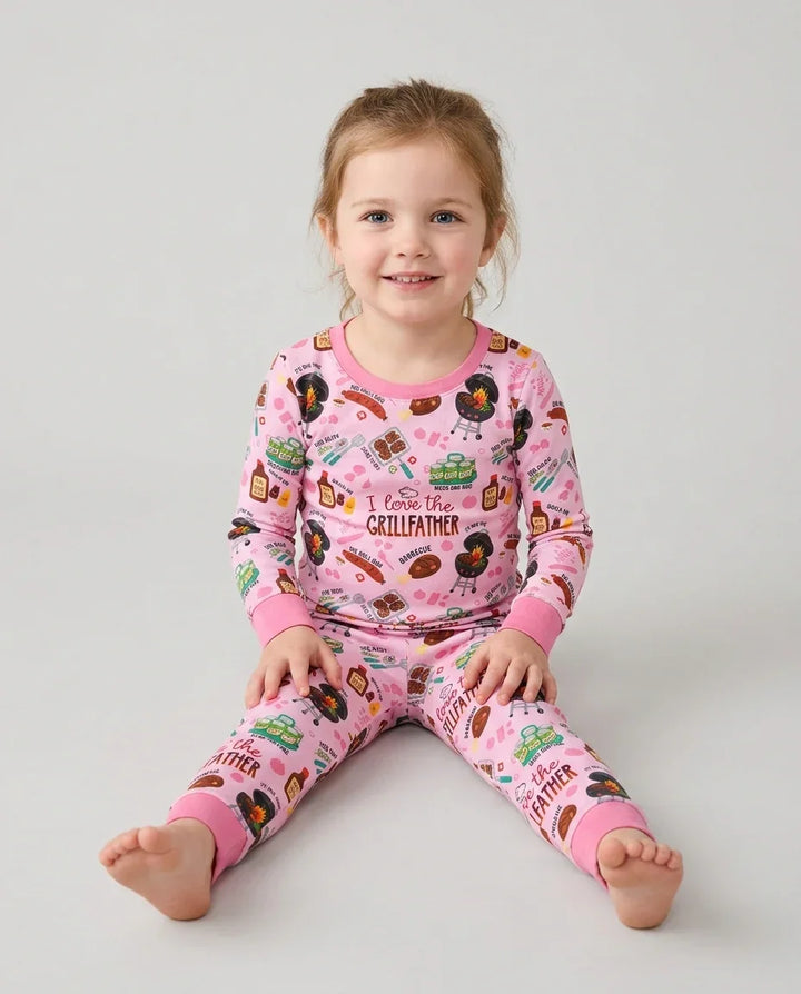 The Grill Father Family Matching Bamboo Two Piece Long Sleeve Pajama Set
