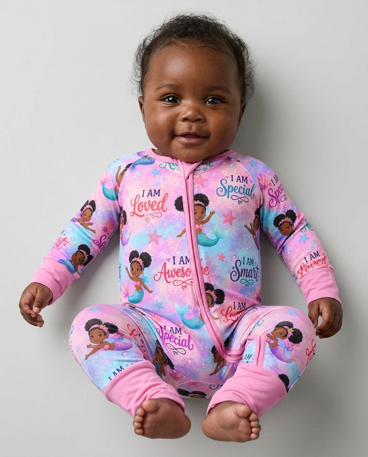 Black Mermaid I Am Strong Bamboo Convertible Zippy