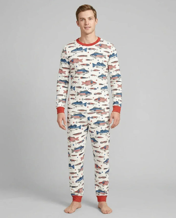 Hooked On Freedom Bamboo Men's Pajama Set