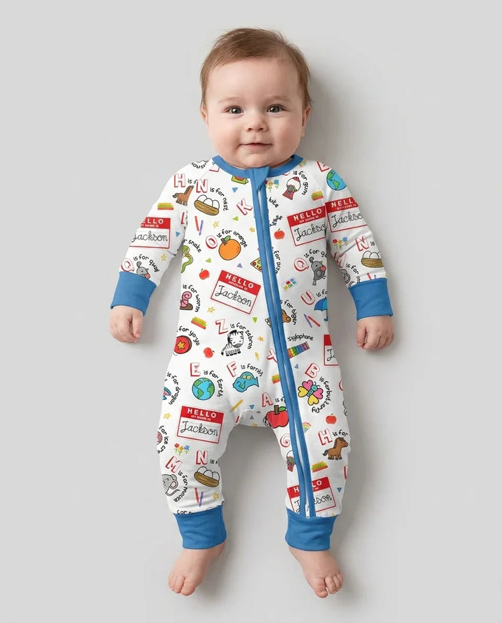 Gerippte Babykleidung mit individuellem Foto - Weich &amp; Skizzenhaft