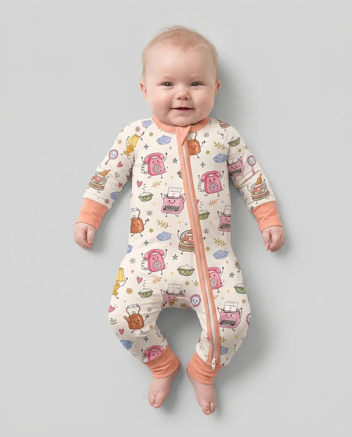 Gerippte Babykleidung mit individuellem Foto - Weich &amp; Skizzenhaft