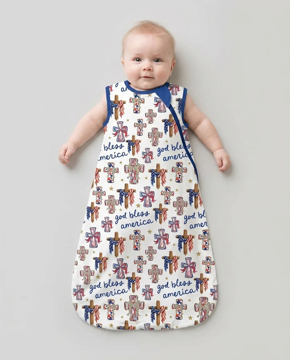 God Bless America Family Matching Bamboo Sleep Bag