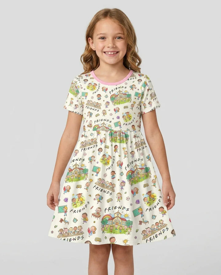 School Friends Forever Bamboo Twirl Dress