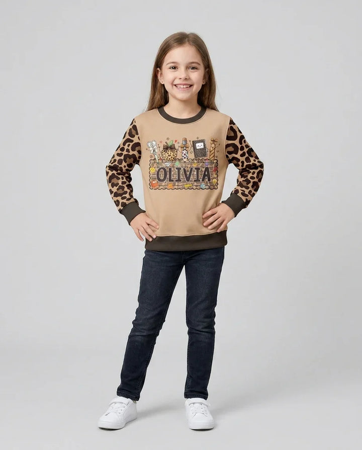 Sudadera de cuello redondo de bambú con plantilla personalizada