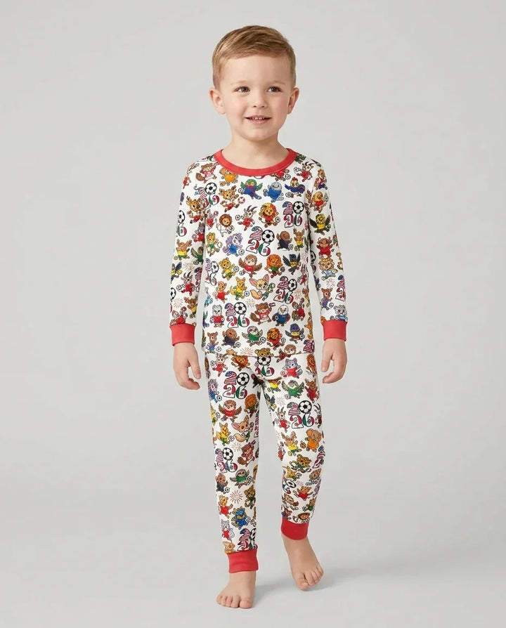 Conjunto de pijama de dos piezas de bambú de manga larga