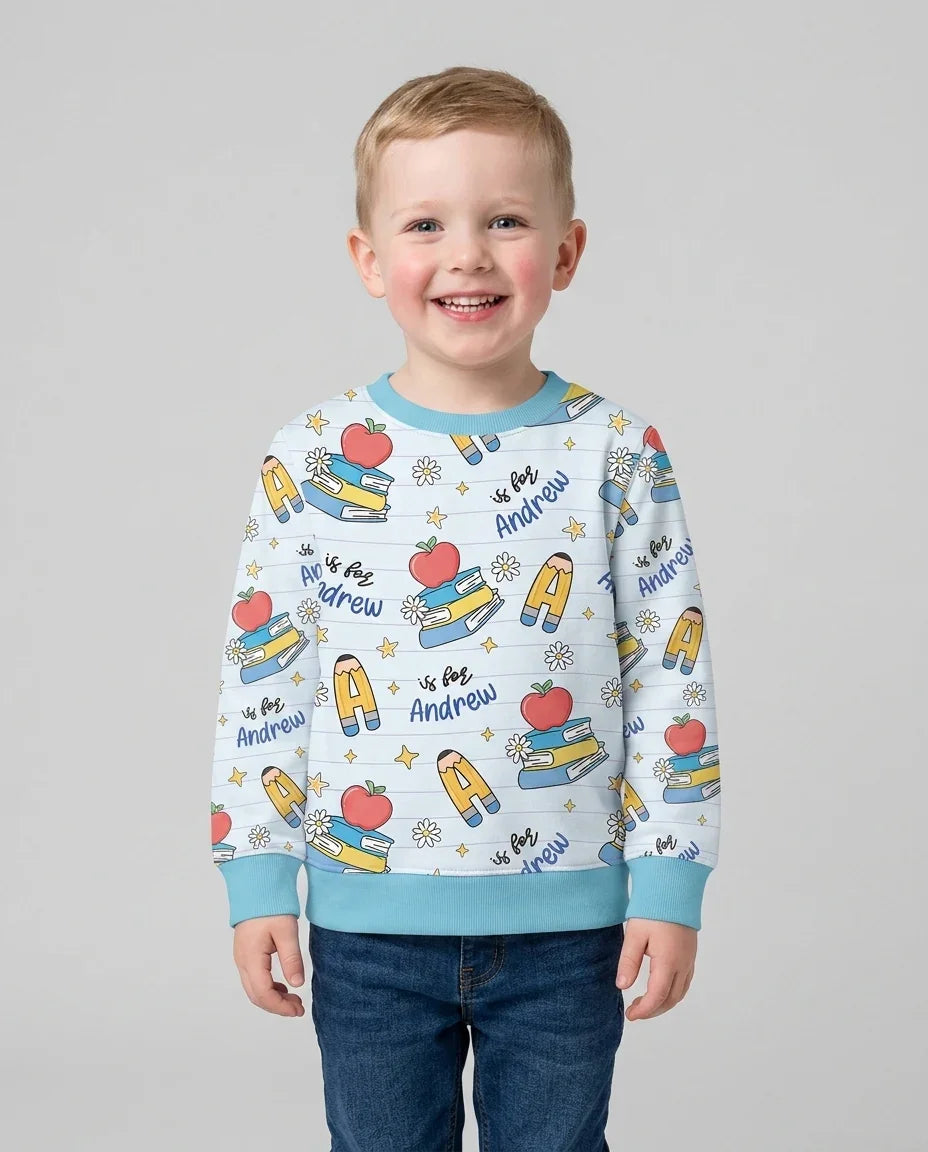 Sudadera de cuello redondo de bambú con plantilla personalizada