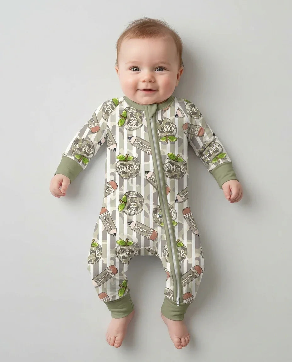Gerippte Babykleidung mit individuellem Foto - Weich &amp; Skizzenhaft