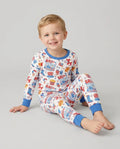 Red White & 250 Bamboo Two Piece Long Sleeve Pajama Set