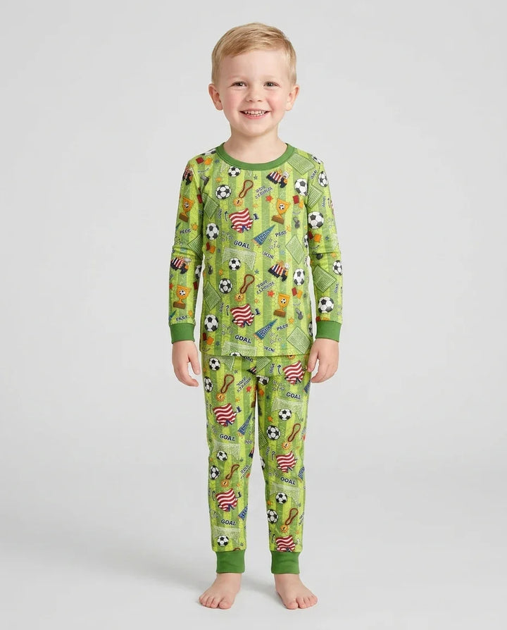 Conjunto de pijama de dos piezas de bambú de manga larga