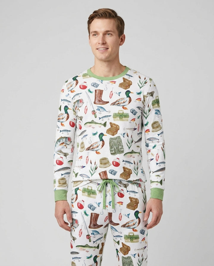 Daddy's Fishing Buddy Daddy& Me Matching Bamboo Men's Pajama Set