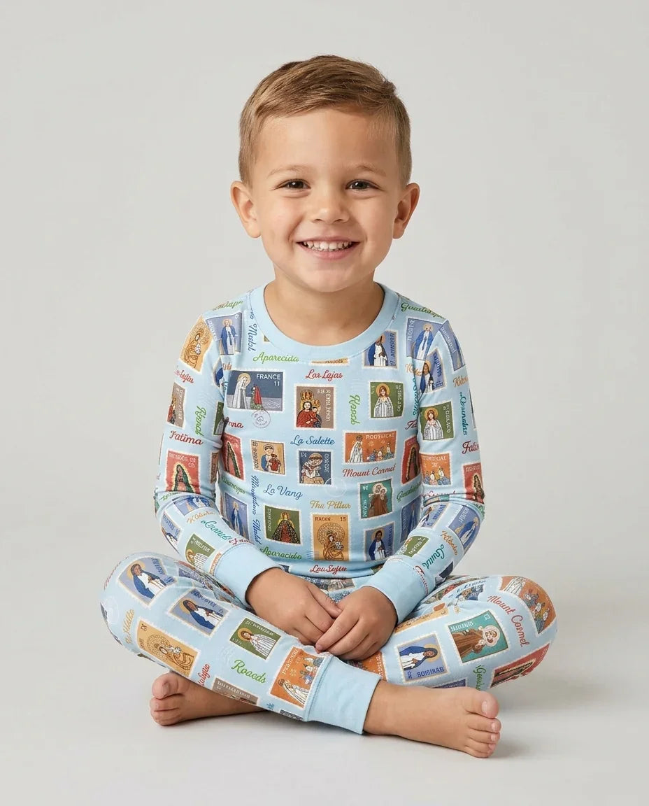 Our Lady, Around the World Bamboo Two Piece Long Sleeve Pajama Set