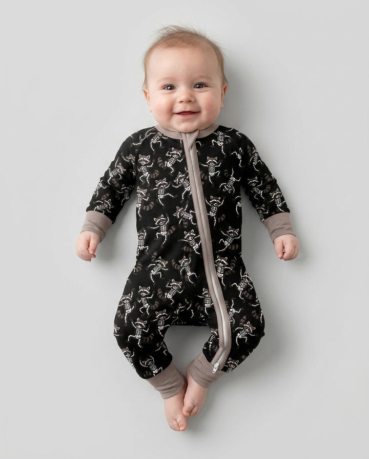 Funny Halloween Racoon Bamboo Convertible Zippy