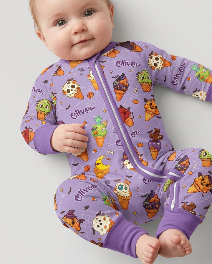 Custom Name Halloween Ice Cream Bamboo Convertible Zippy