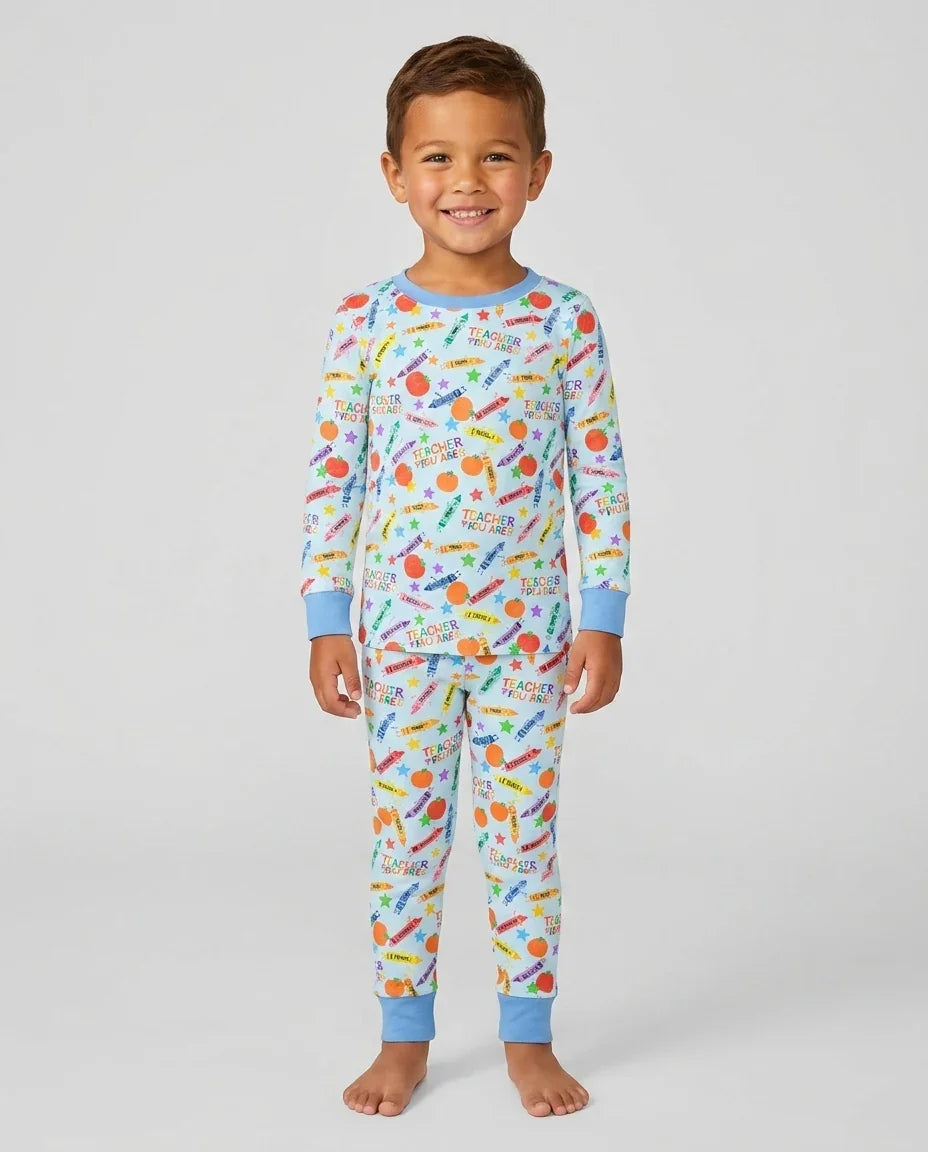 Teacher You Are Special Bamboo Two Piece Long Sleeve Pajama Set