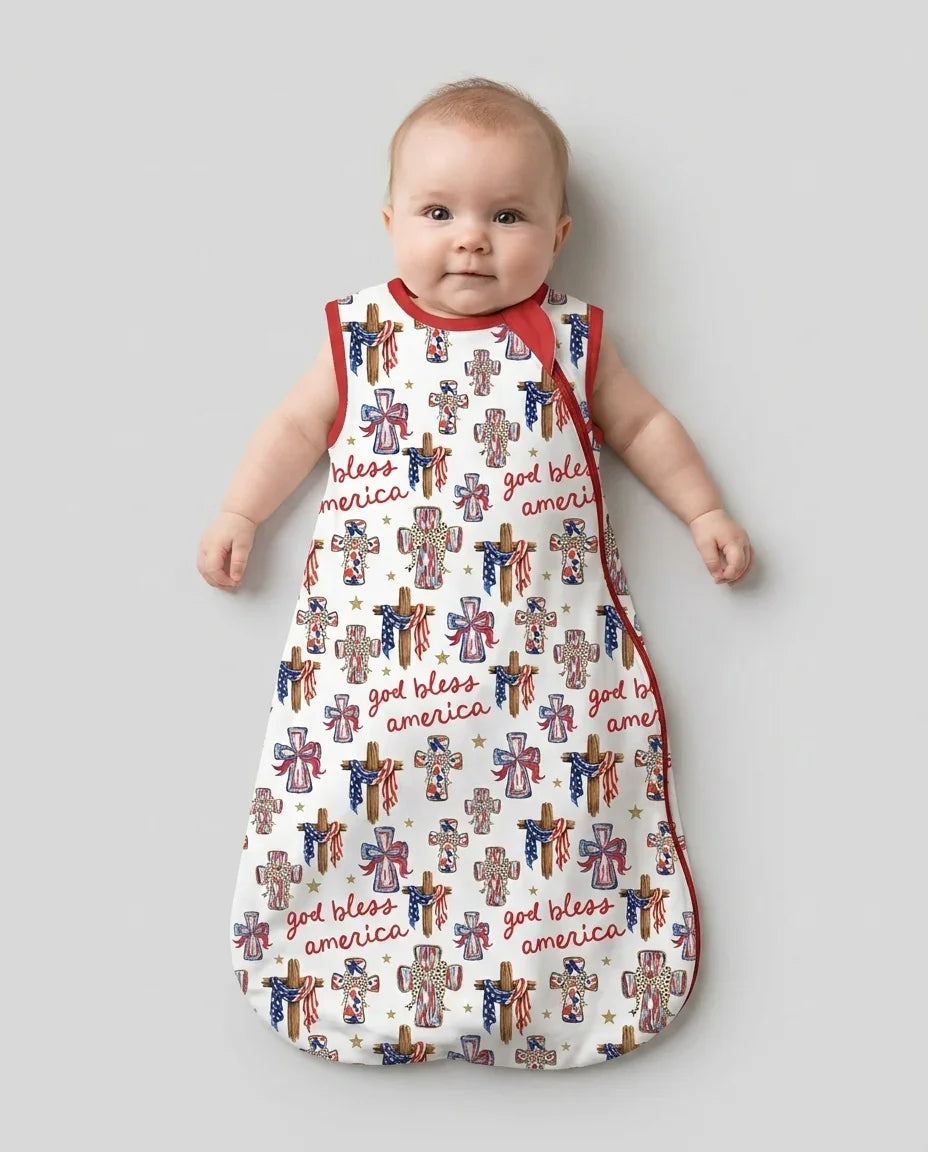 God Bless America Family Matching Bamboo Sleep Bag