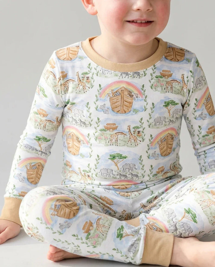 Noah And The Ark Bamboo Two Piece Long Sleeve Pajama Set