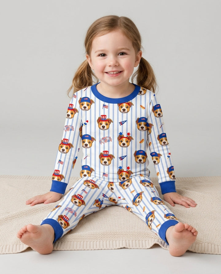 Conjunto de pijama de dos piezas de bambú con mangas largas, plantilla PERSONALIZADA