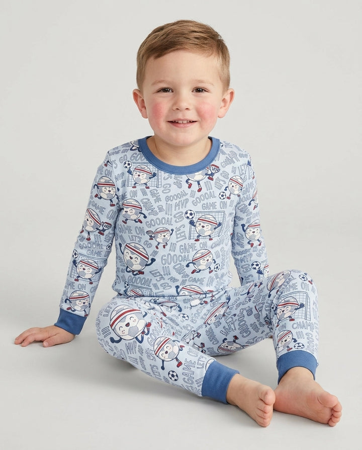 Zweiteiliges Langarm-Pyjama-Set mit Sommerfrüchten