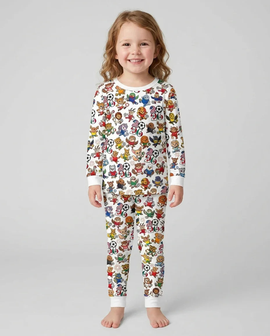 Conjunto de pijama de dos piezas de bambú de manga larga