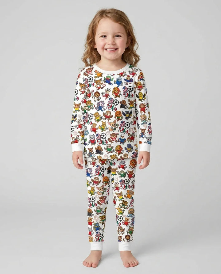 Conjunto de pijama de dos piezas de bambú de manga larga