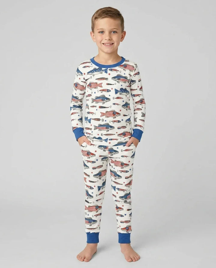Conjunto de pijama de dos piezas de bambú de manga larga
