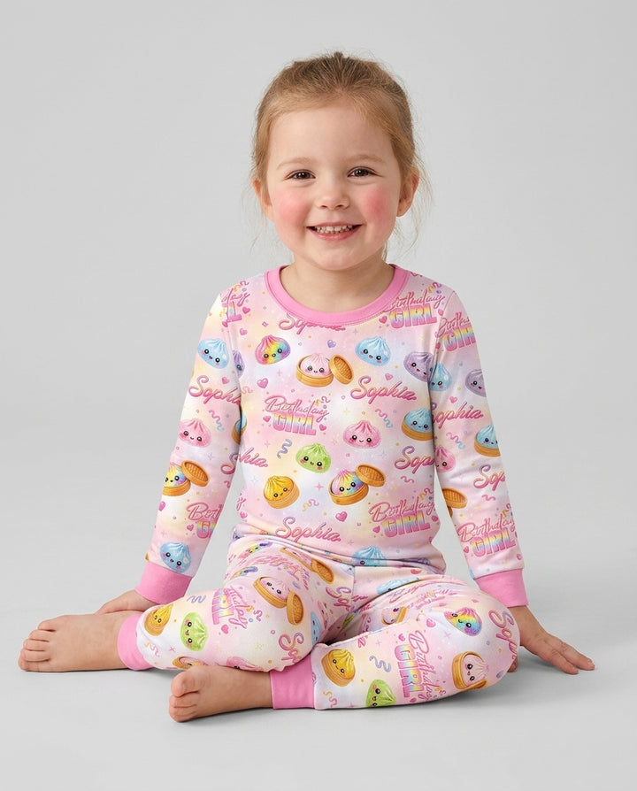 Conjunto de pijama de dos piezas de bambú con mangas largas, plantilla PERSONALIZADA