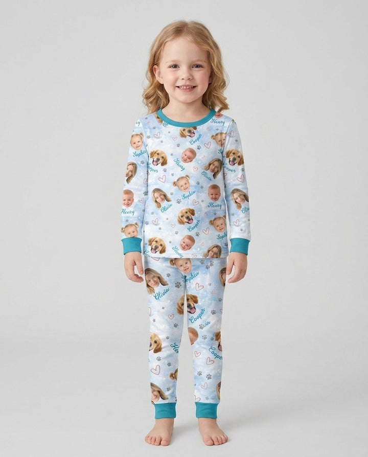 Personalized Family Matching Bamboo Two Piece Long Sleeve Pajama Set
