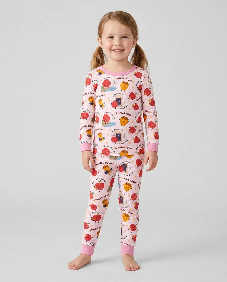Sweet Sacred Moments Family Matching Bamboo Two Piece Long Sleeve Pajama Set