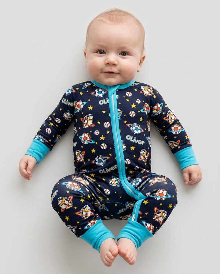 Custom Name Space Sport Bamboo Convertible Zippy