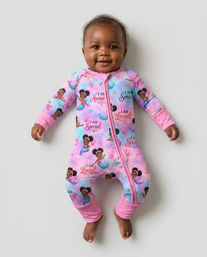 Black Mermaid I Am Strong Bamboo Convertible Zippy
