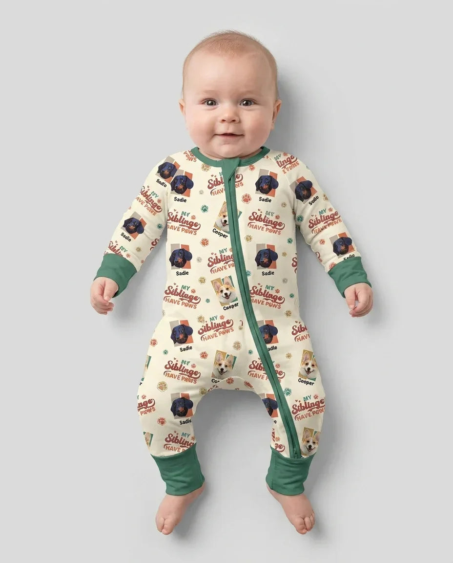 Custom Dog Photos "My Siblings Have Paws"  Bamboo Convertible Zippy