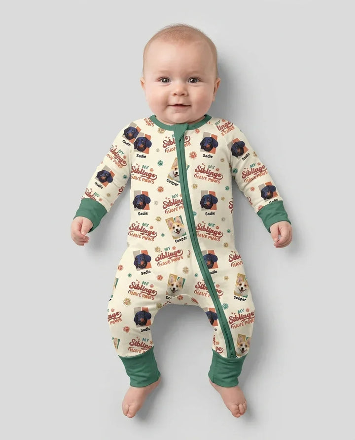 Custom Dog Photos "My Siblings Have Paws"  Bamboo Convertible Zippy