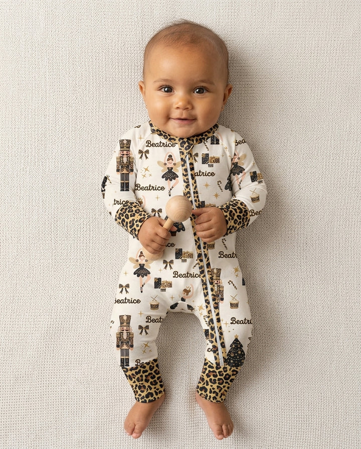 Custom Name Leopard Nutcracker Era Bamboo Convertible Zippy