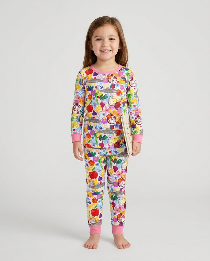 Happy Rosh Hashanah Bamboo Two Piece Long Sleeve Pajama Set