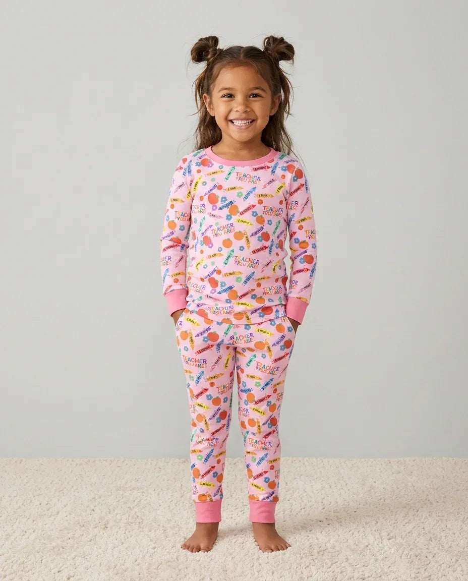Teacher You Are Special Bamboo Two Piece Long Sleeve Pajama Set