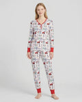 Patriotic USA Silly Goose Family Matching Bamboo Women Pajama Set