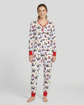 Plantilla de conjunto de pijama de mujer de bambú