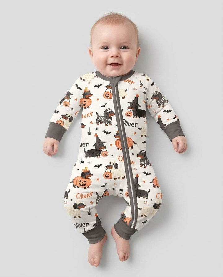 Orange and Black Dachshund Bamboo Convertible Zippy