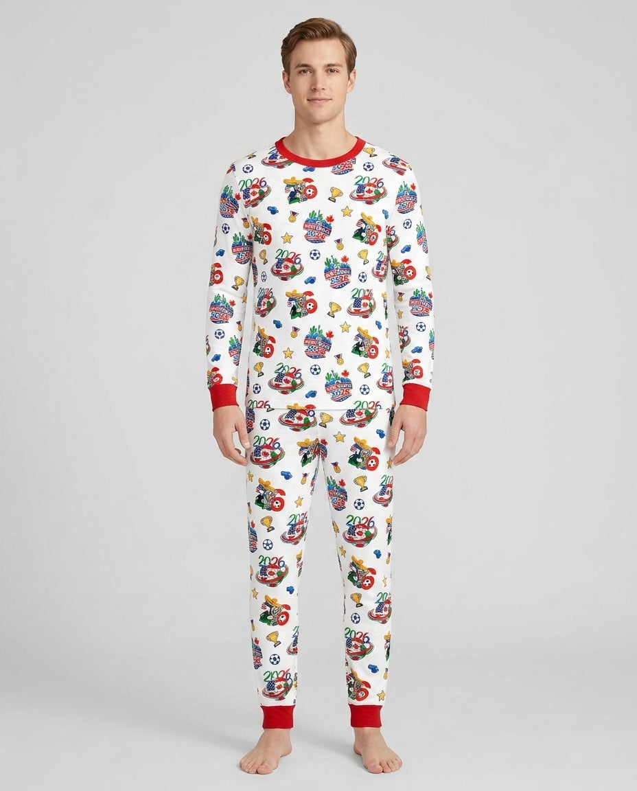 World Soccer North America 2026 Family Matching Bamboo Men's Pajama Set