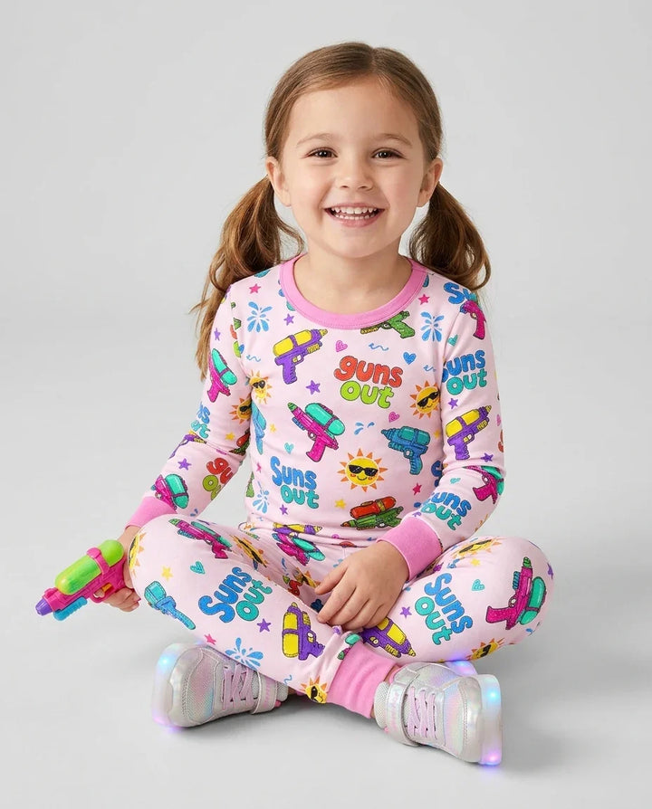 Sun Out Guns Out Bamboo Two Piece Long Sleeve Pajama Set