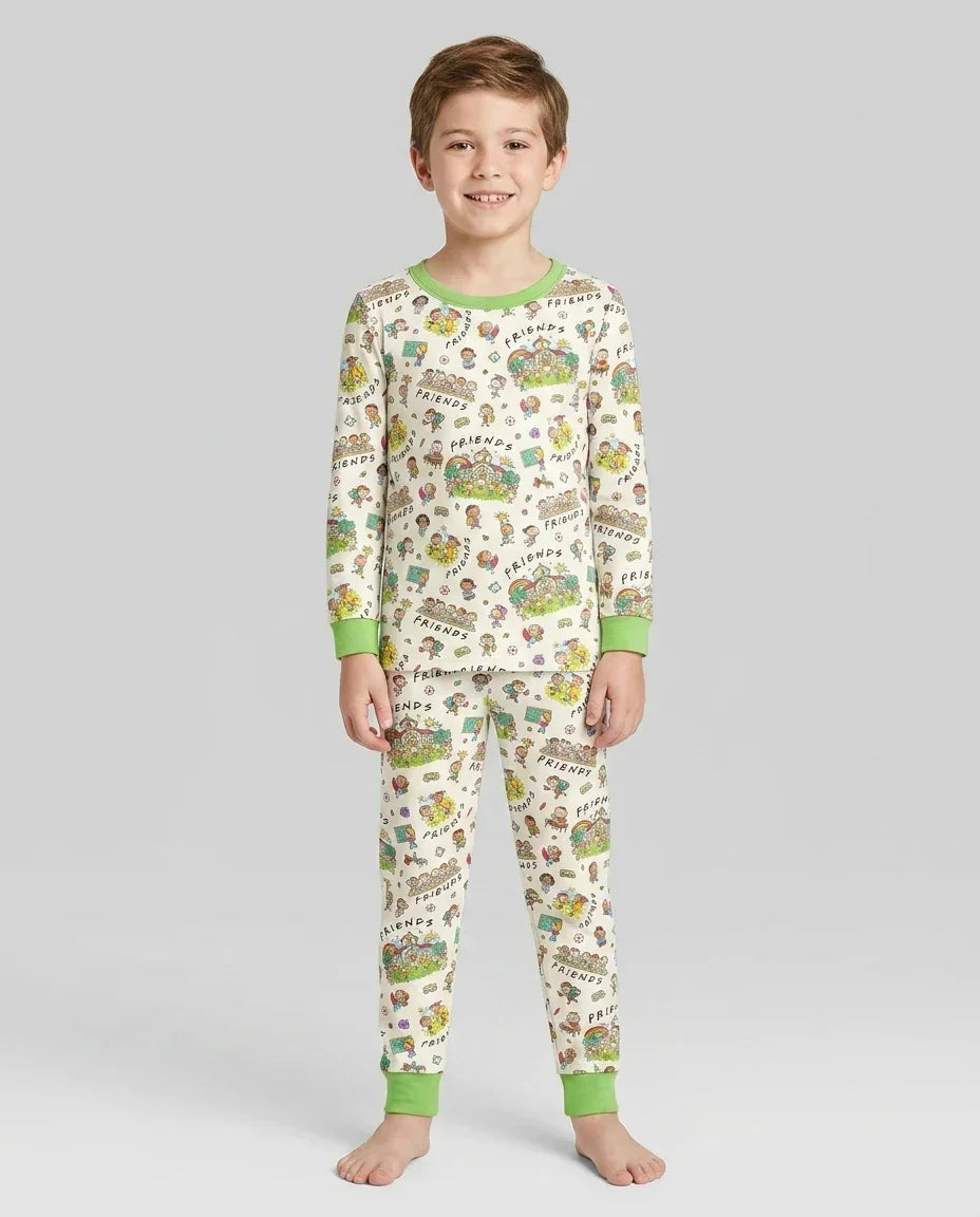 School Friends Forever Bamboo Two Piece Long Sleeve Pajama Set