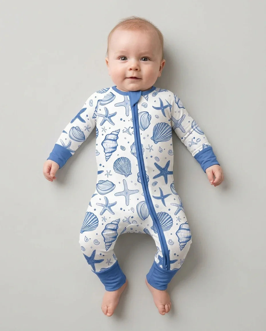 Coastal Charm Family Matching Bamboo Convertible Zippy
