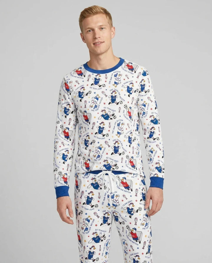 USA Soccer Goose Family Matching Bamboo Men's Pajama Set