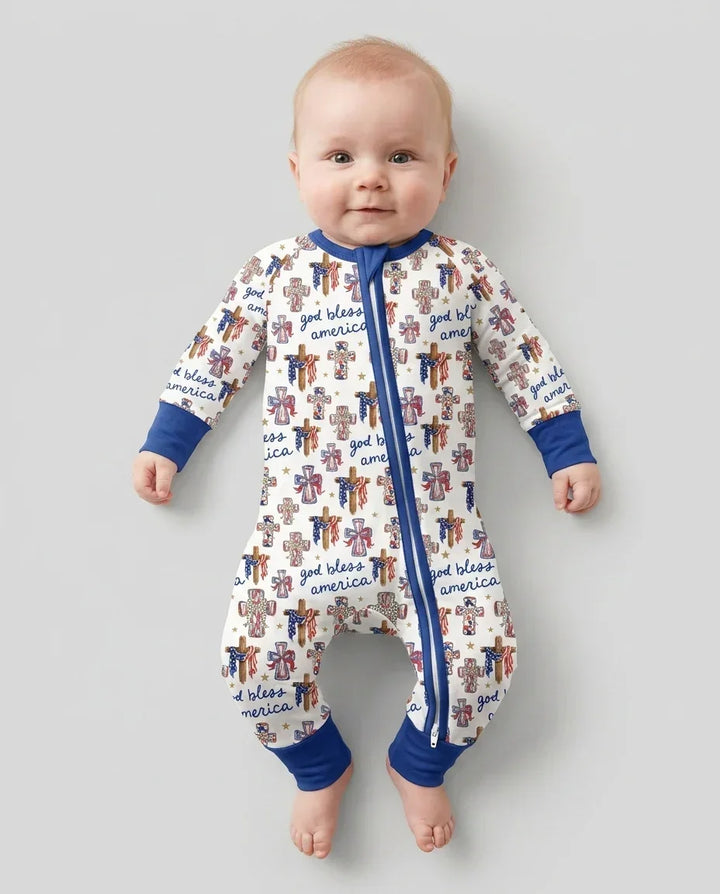 God Bless America Family Matching Bamboo Convertible Zippy