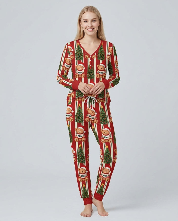 Christmas Bear Bamboo Women Pajama Set